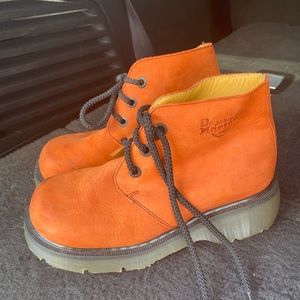 Dr Marten Girls’ Orange suede boots